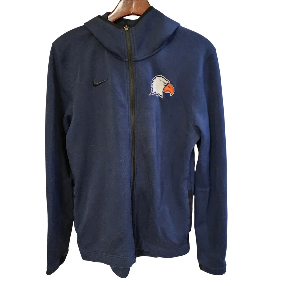 Nike Carson Newman Eagles Dri-FIT Full Zip Hoodie Navy Blue Mens Medium